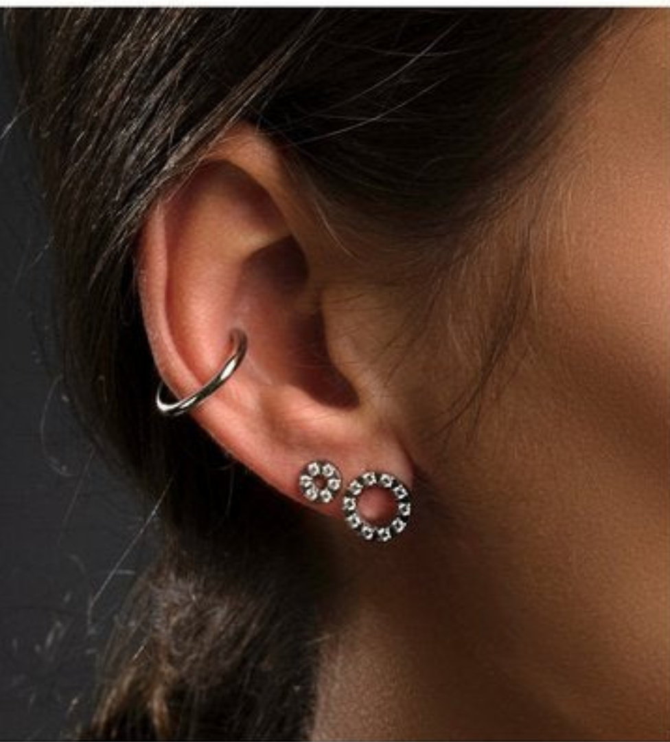Pendientes iXXXi Círculo Piedra 10mm