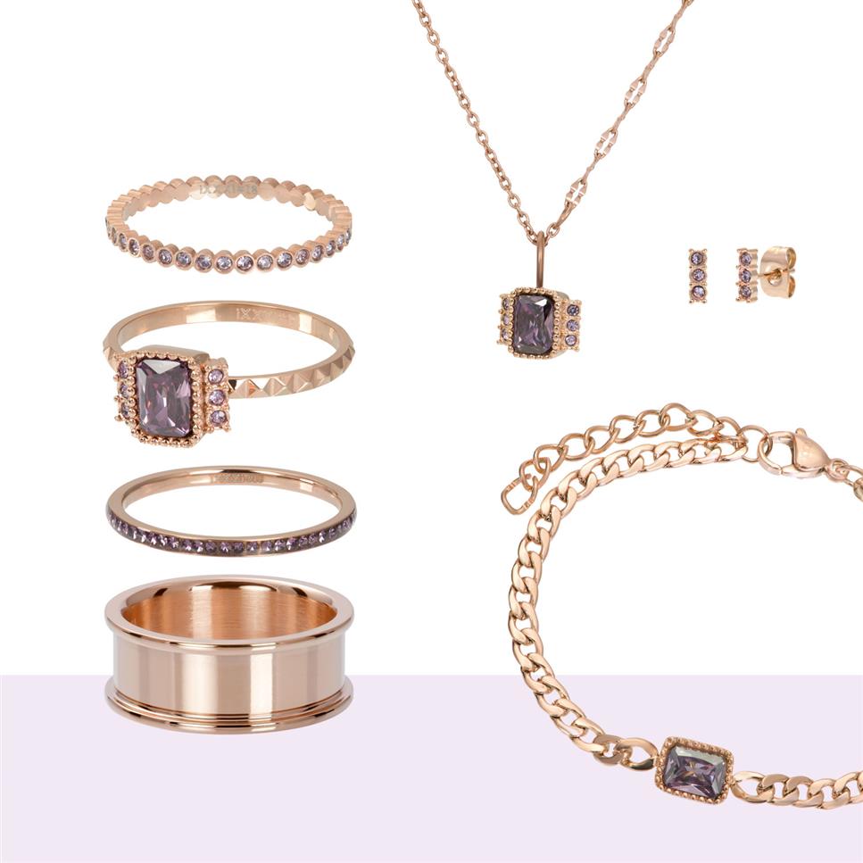 Conjunto clásico de tanzanita milagrosa