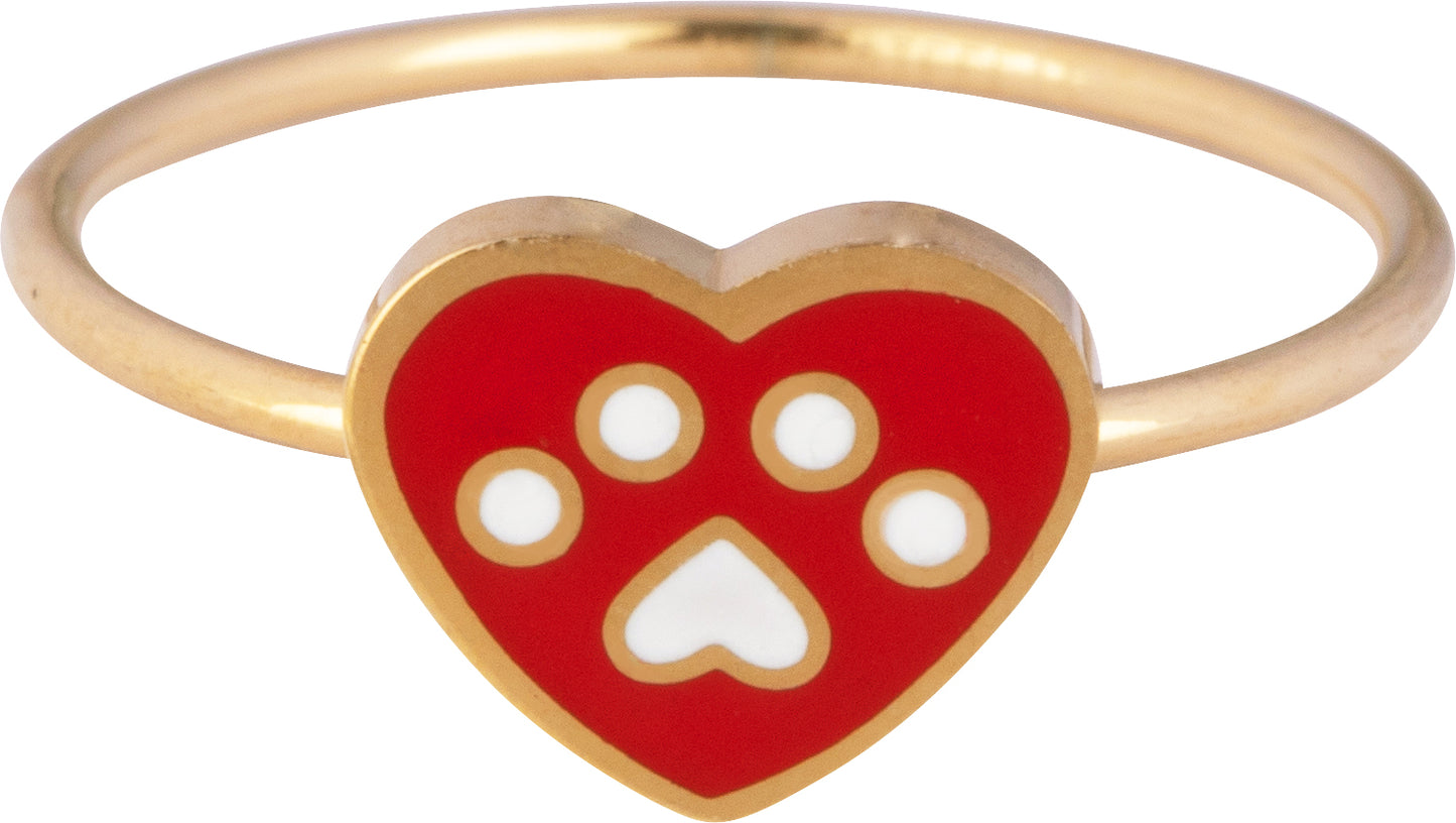 KR113-Dierenliefde-Goud-staal-kinderring