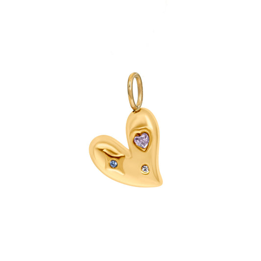 Colgante iXXXi con corazón de circonita