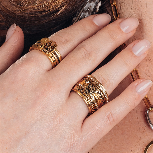 iXXXi Jewelry Anillo de Relleno Mano Boho 2mm