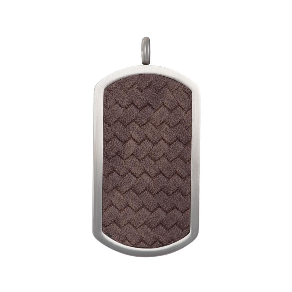 iXXXi Hombre Colgante Dog tag cuero